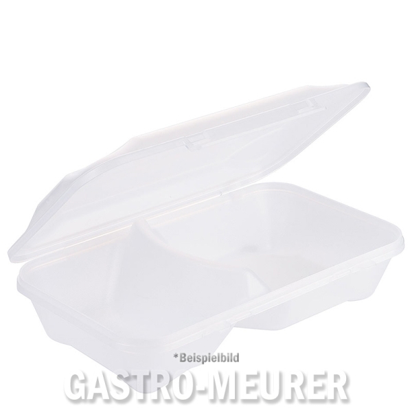 WE*TURN Menüschale GN 1/4 Food Box 2-Fächer, weiß